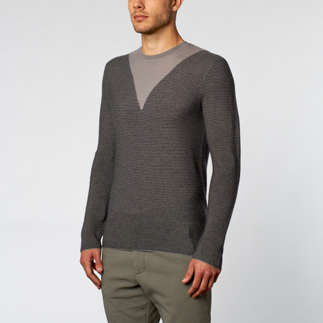 Round Neck Cashmere Sweater // Grey (Euro: 44)