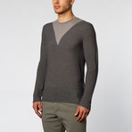 Round Neck Cashmere Sweater // Grey (Euro: 48)