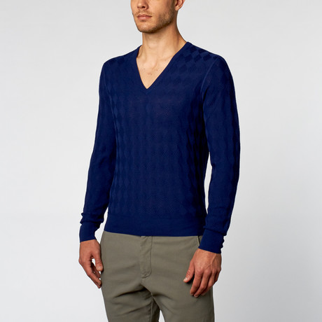 V-Neck Sweater // Blue (Euro: 44)