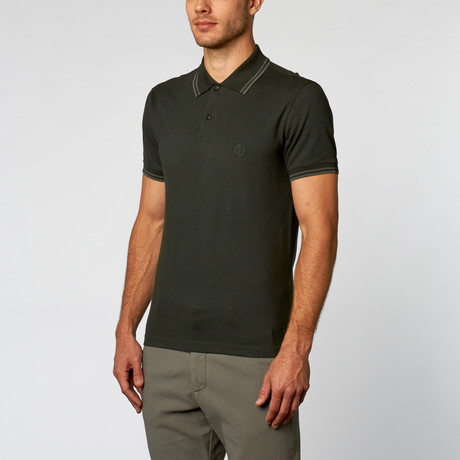 Short-Sleeve Polo Shirt // Dark Green (Euro: 44)