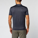Short-Sleeve SIlk Polo Shirt // Blue (Euro: 50)
