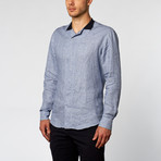Long-Sleeve Linen Shirt // Light Blue (US: 16.5R)