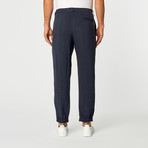 Textured Elasticized Trousers // Blue (34WX32L)