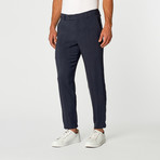 Textured Elasticized Trousers // Blue (30WX32L)