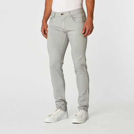 Solid Stitched Jeans // Grey (30WX32L)
