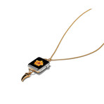 Apple Watch // Horn Charm Necklace // Gold (38mm)