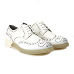 Brooke Brogue Derby // Leather // White (Euro: 40)