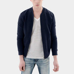 Cotton Bomber Jacket // Navy (XS)