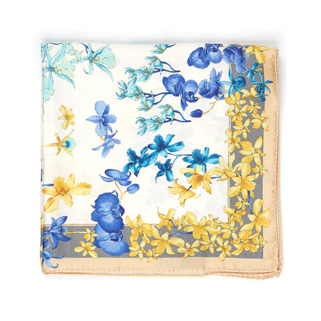 Pocket Square // Blue Floral