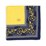 Pocket Square // Navy + Gold