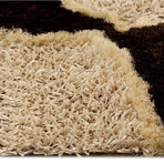 Roca Pebbles // White + Brown (5'2"L x 7'6"H)