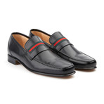 Principi Milano // Leather Stripe Loafer // Black (Euro: 41)