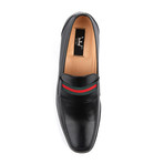 Principi Milano // Leather Stripe Loafer // Black (Euro: 41)