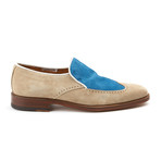 Principi Milano // Suede + Snake Skin Loafer // Grey + Blue (Euro: 41)