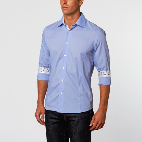 Rosso Milano // Slimming Button-Up Shirt // Blue (S)