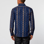 Waves Button-Up Shirt // Blue + Black (3XL)