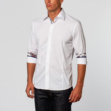 Slimming Button-Up Shirt // White (S)