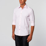 Button-Up Shirt + Paisley Detail // Pink (2XL)