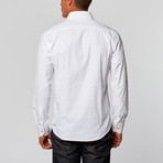 Button-Up Shirt + Contrast Detail // White (2XL)