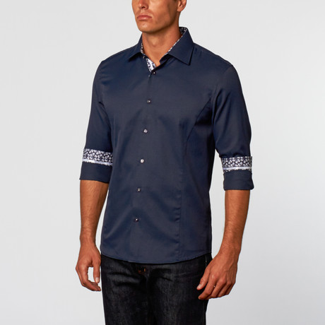 Rosso Milano // Slimming Button-Up Shirt // Deep Teal (S)