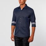 Rosso Milano // Slimming Button-Up Shirt // Deep Teal (5XL)