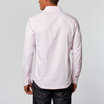 Shadow Weave Button-Up Shirt // Pink (S)