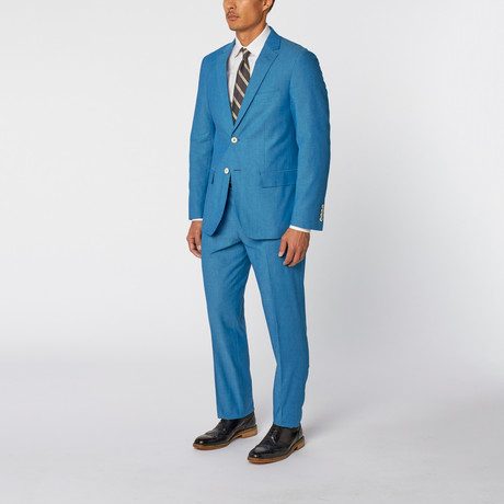 Bold Cotton 2-Piece Suit // Aqua Blue (US: 36S)