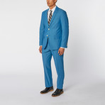 Bold Cotton 2-Piece Suit // Aqua Blue (US: 42S)