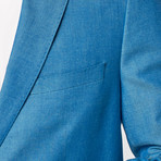 Bold Cotton 2-Piece Suit // Aqua Blue (US: 42R)