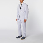 Enzo Tovare // Seersucker Cotton 2-Piece Suit // Blue (US: 42S)