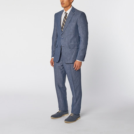 Modern Linen 2-Piece Suit // Blue (US: 36S)