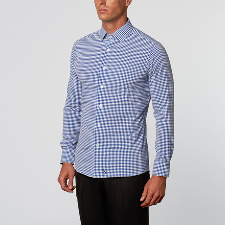 State & Liberty // Bonino Button-Up // Blue Gingham (L)