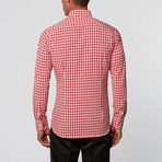 State & Liberty // Ruden Button-Up // Red Check (XL)