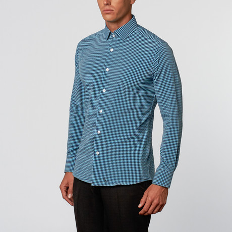 Kovacs Button-Up // Black + Blue Gingham (S)
