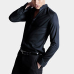 Mandarin Collar Dress Shirt // Black (XS)