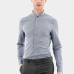 Mandarin Collar Dress Shirt // Grey (XS)