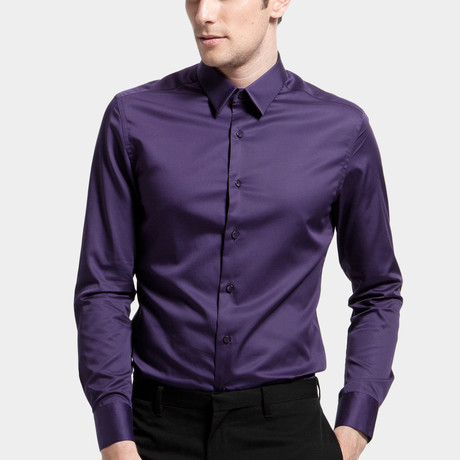 Casual Dress Shirt // Purple (M)