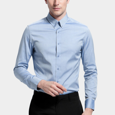 Solid Dress Shirt // Blue (XS)