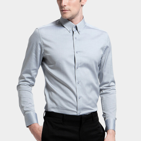 Solid Dress Shirt // Grey (XS)