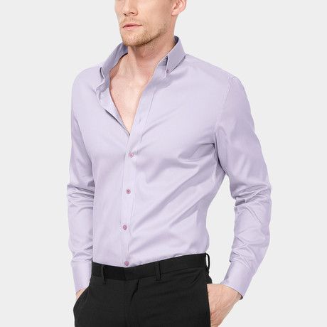 Solid Dress Shirt // Light Purple (XS)