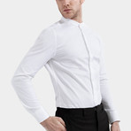 Mao Collar Dress Shirt // White (2XL)