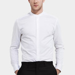 Mao Collar Dress Shirt // White (2XL)