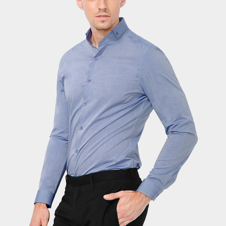 Slight Collar Dress Shirt // Blue (L)