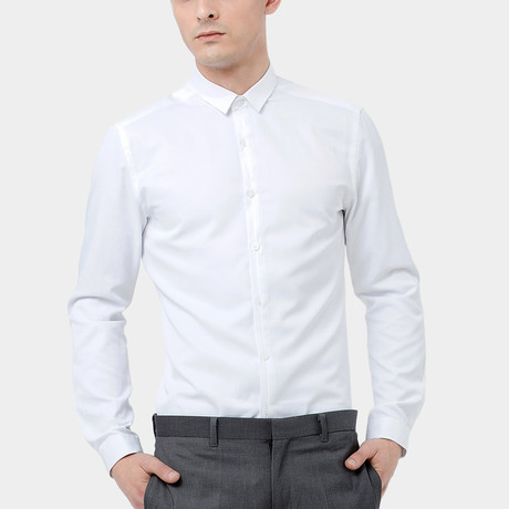 Over Lap Dress Shirt // White (XS)