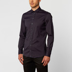 Solid Long-Sleeve Dress Shirt // Dark Blue (XL)