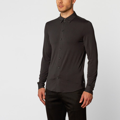 Long-Sleeve Dress Shirt // Dark Grey (XS)