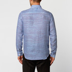 Armani Collezioni RTW // Long-Sleeve Dress Shirt // Blue + White (M)