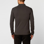 Armani Collezioni RTW // Long-Sleeve Polo Shirt // Dark Grey (S)