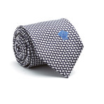 Oval Silk Tie // Black + Grey