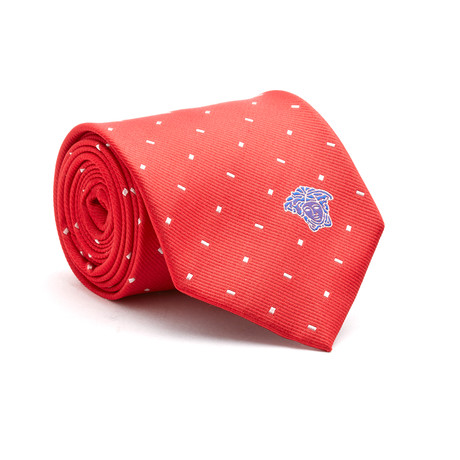 Confetti Silk Tie // Red + White